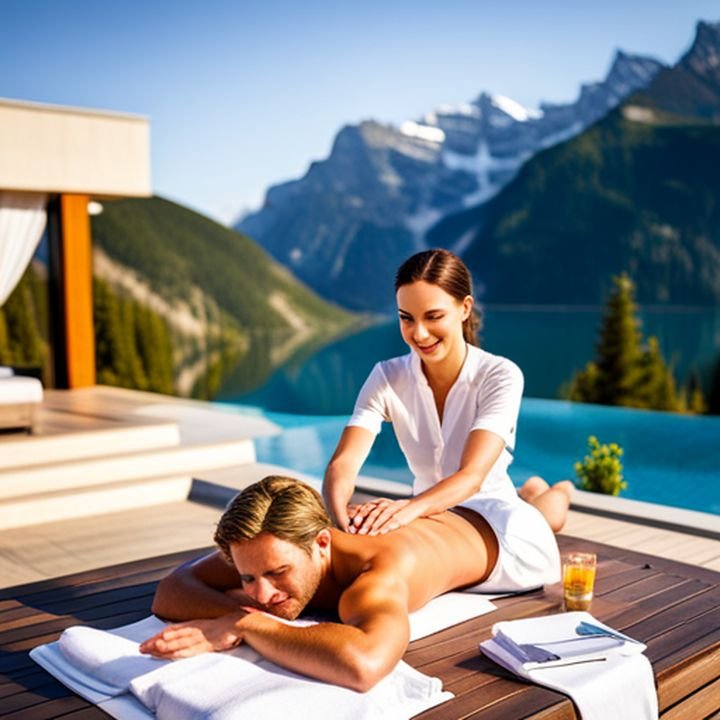 Disfrutar de una sesión de masajes o spa al aire libre